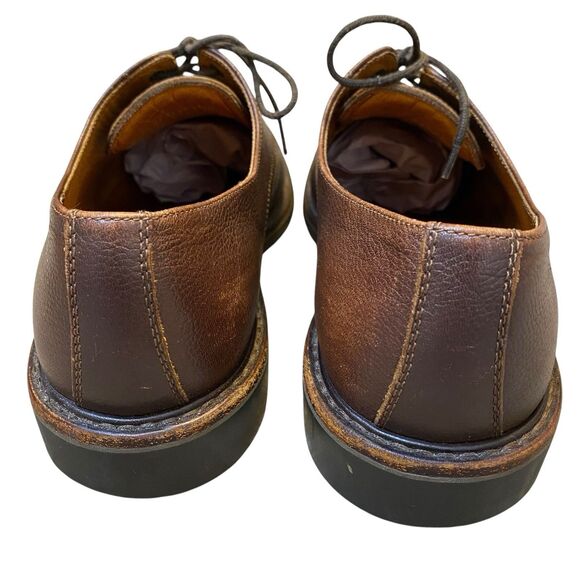 MEPHISTO Oxford Shoes Men 9 US 42 Brown Pebbled Leather Lace Up Cushioned Preppy - Picture 5 of 10